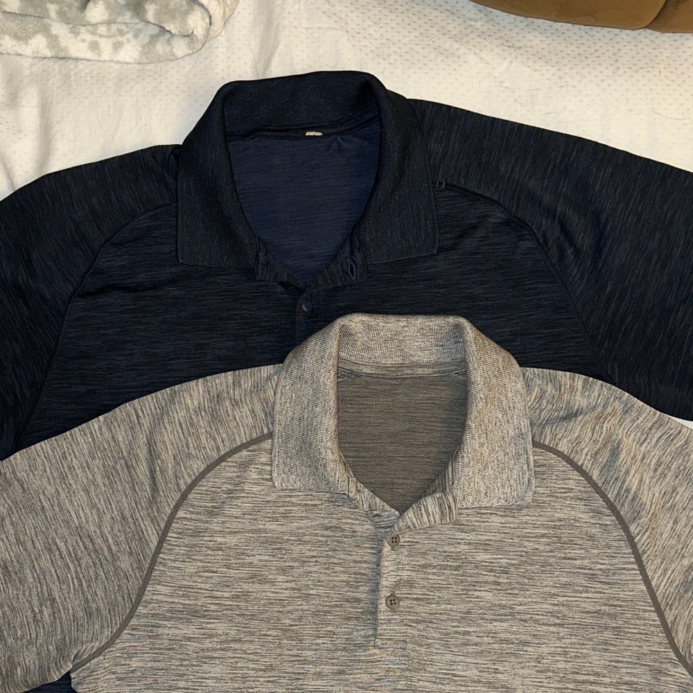 Bundle of two men’s Lululemon Metal Vent Tech polo - L